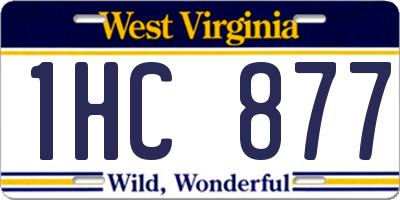 WV license plate 1HC877