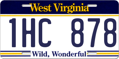 WV license plate 1HC878