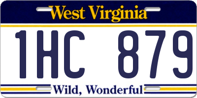WV license plate 1HC879