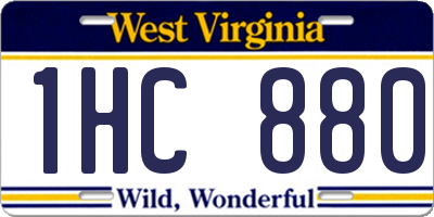 WV license plate 1HC880