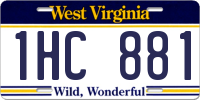 WV license plate 1HC881