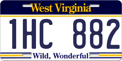 WV license plate 1HC882