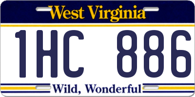 WV license plate 1HC886