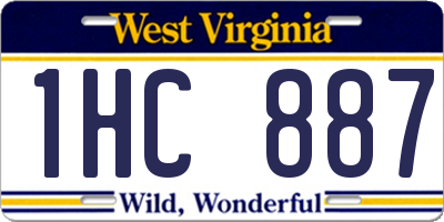 WV license plate 1HC887