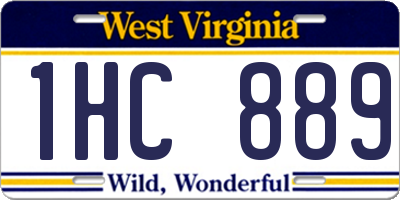 WV license plate 1HC889