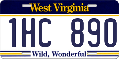 WV license plate 1HC890