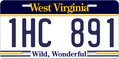 WV license plate 1HC891