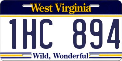 WV license plate 1HC894