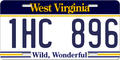 WV license plate 1HC896