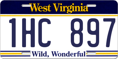 WV license plate 1HC897