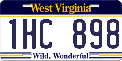 WV license plate 1HC898