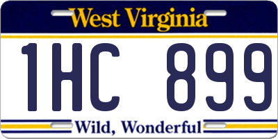 WV license plate 1HC899
