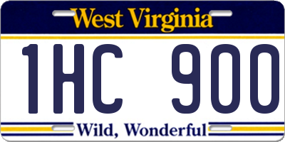 WV license plate 1HC900