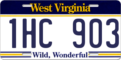 WV license plate 1HC903