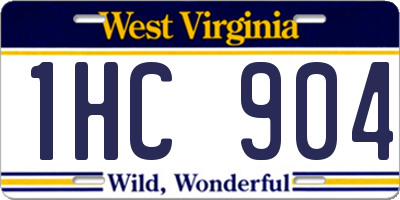 WV license plate 1HC904