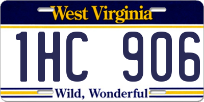WV license plate 1HC906