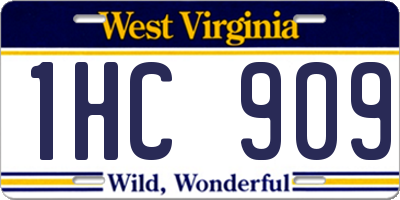 WV license plate 1HC909
