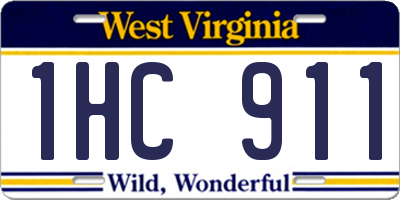 WV license plate 1HC911