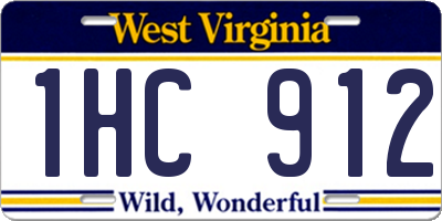 WV license plate 1HC912