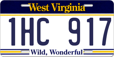 WV license plate 1HC917