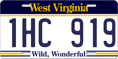 WV license plate 1HC919