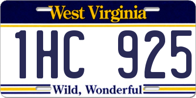 WV license plate 1HC925