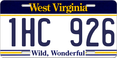 WV license plate 1HC926