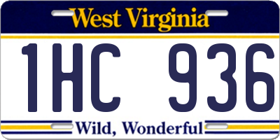 WV license plate 1HC936