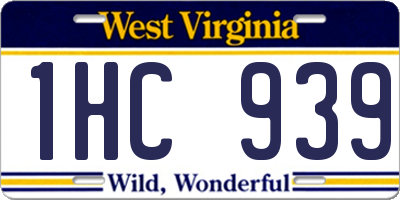 WV license plate 1HC939