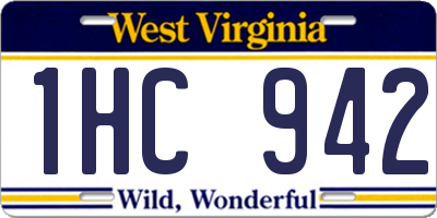 WV license plate 1HC942
