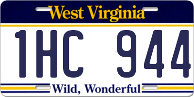 WV license plate 1HC944