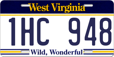 WV license plate 1HC948