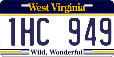 WV license plate 1HC949