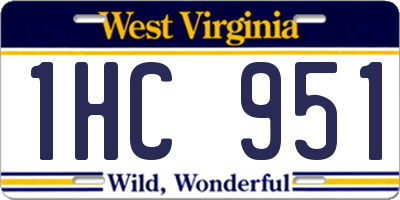WV license plate 1HC951