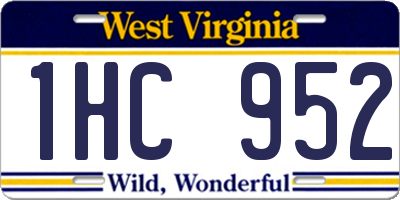 WV license plate 1HC952