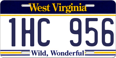 WV license plate 1HC956
