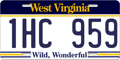 WV license plate 1HC959