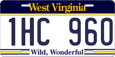 WV license plate 1HC960
