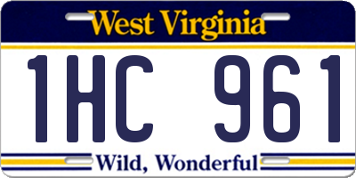 WV license plate 1HC961