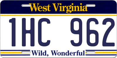WV license plate 1HC962