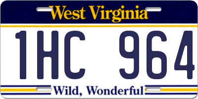 WV license plate 1HC964