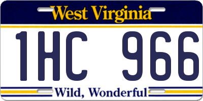WV license plate 1HC966