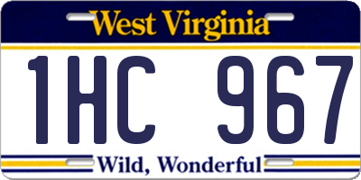 WV license plate 1HC967