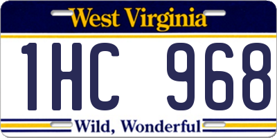 WV license plate 1HC968