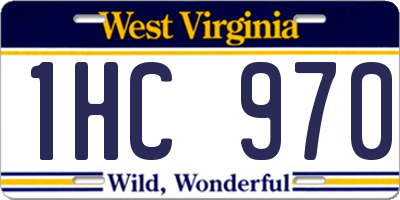 WV license plate 1HC970