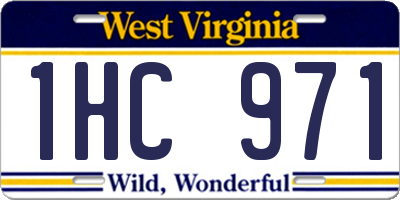 WV license plate 1HC971