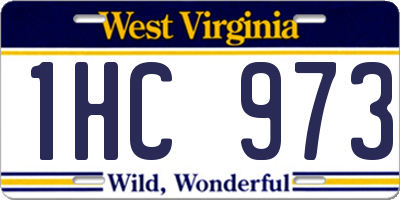 WV license plate 1HC973