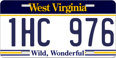 WV license plate 1HC976