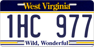 WV license plate 1HC977