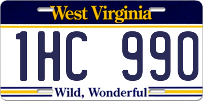 WV license plate 1HC990